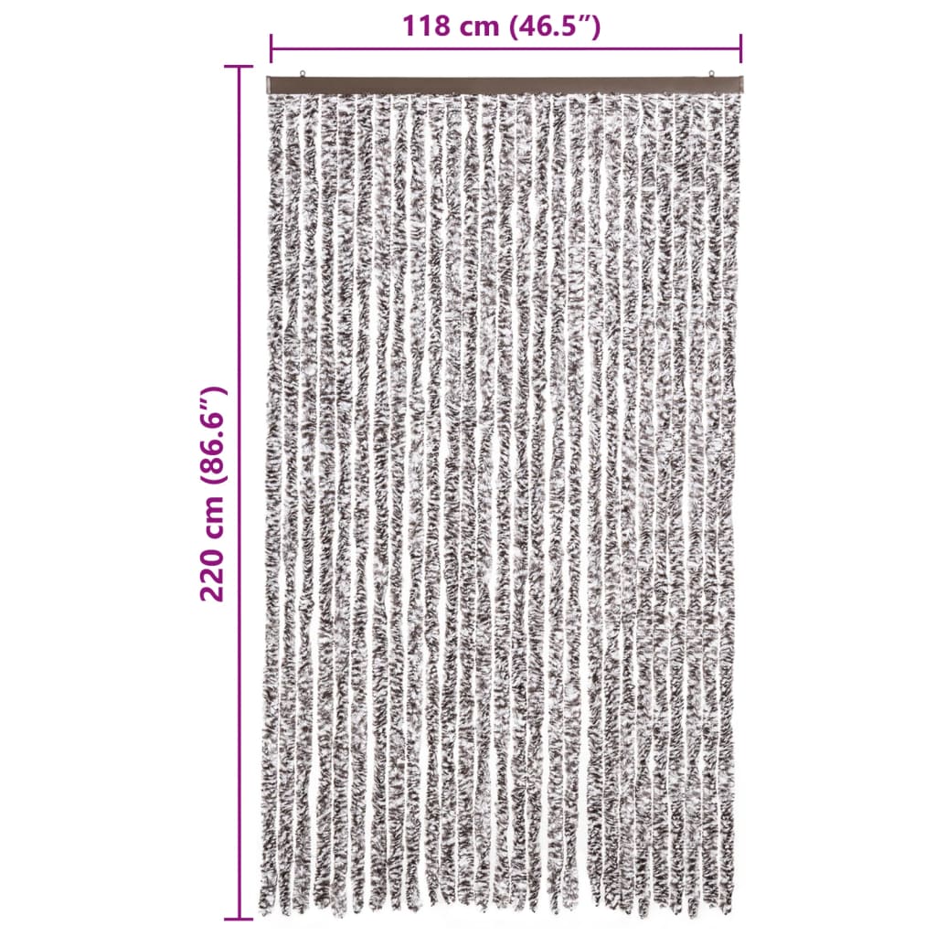 Insektenschutz-Vorhang Braun und Beige 118x220 cm Chenille