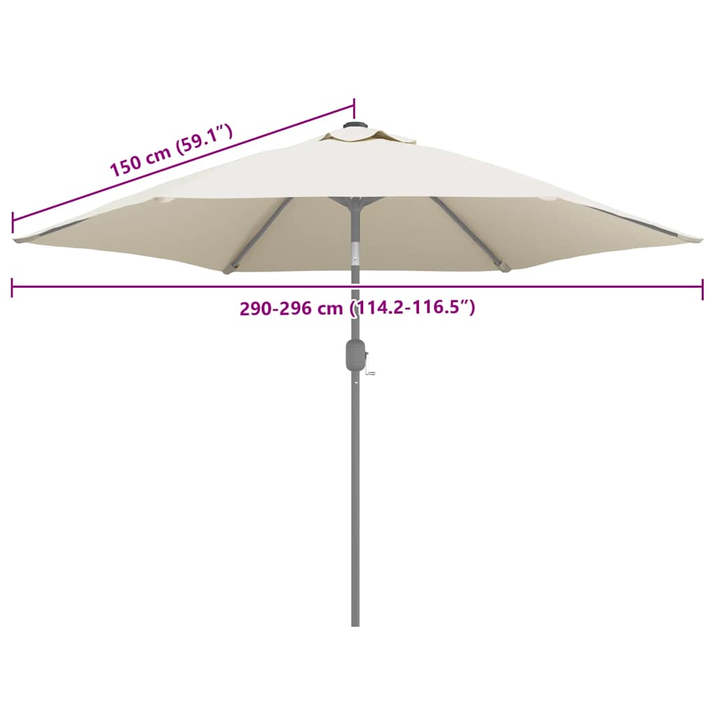 Ersatzbezug für Sonnenschirm Sandweiß 300 cm