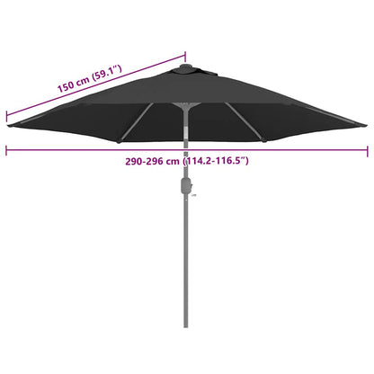 Ersatzbezug für Sonnenschirm Anthrazit 300 cm