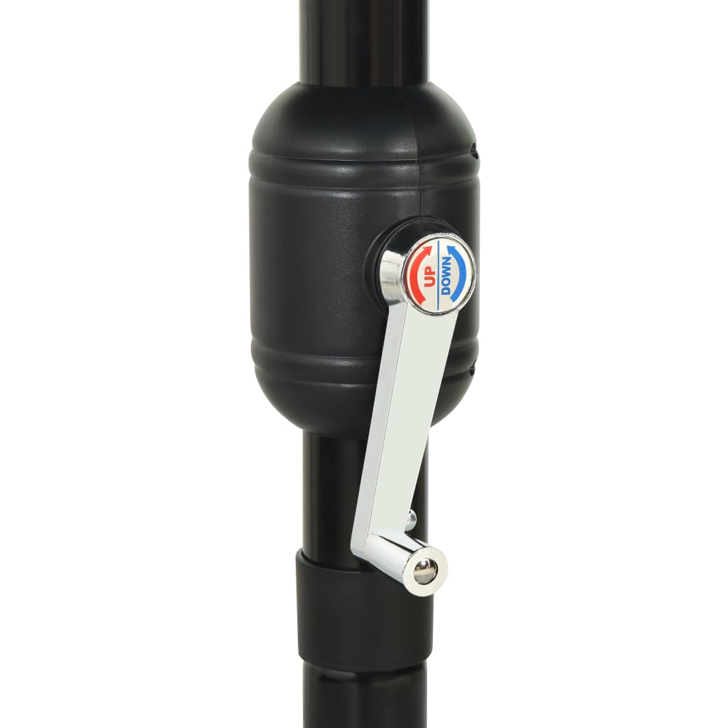 Sonnenschirm mit Aluminium-Mast 3-lagig Schwarz 3,5 m