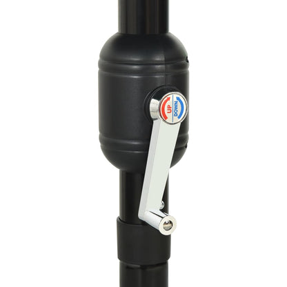 Sonnenschirm mit Aluminium-Mast 3-lagig Schwarz 3,5 m