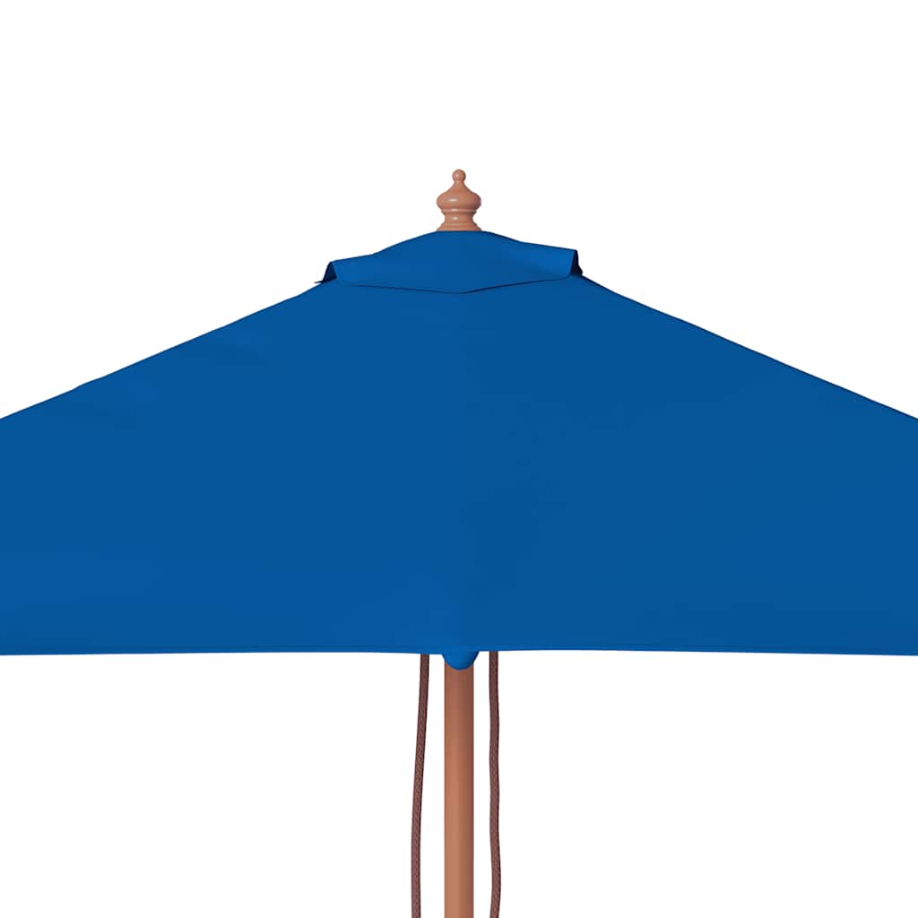 Sonnenschirm mit Holzmast Blau 150x200 cm