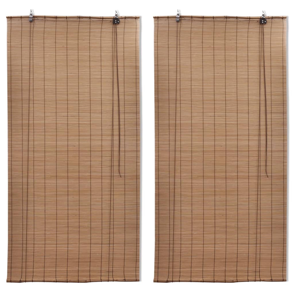 Bambusrollos 2 Stk. 120x220 cm Braun