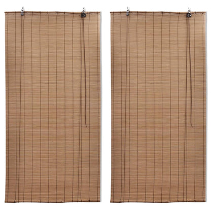 Bambusrollos 2 Stk. 120x220 cm Braun