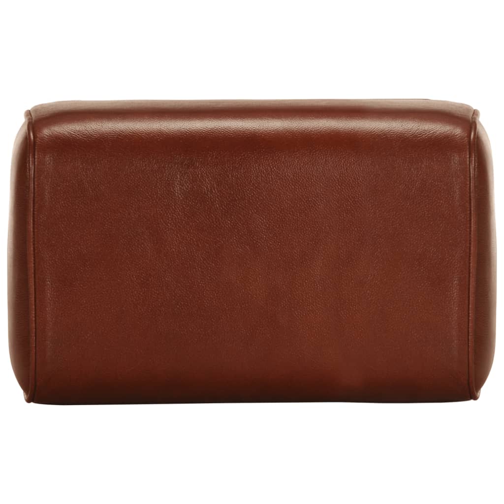 Sitzbank Turnbock-Design 38 cm Braun Echtleder Massivholz Mango