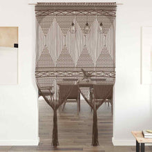 Makramee Vorhang Taupe 140x240 cm Baumwolle