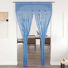Makramee Vorhang Blau 140x240 cm Baumwolle
