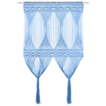 Makramee Vorhang Blau 140x240 cm Baumwolle