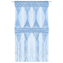 Makramee Vorhang Blau 140x240 cm Baumwolle