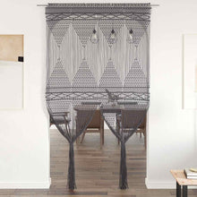 Makramee Vorhang Anthrazit 140x240 cm Baumwolle