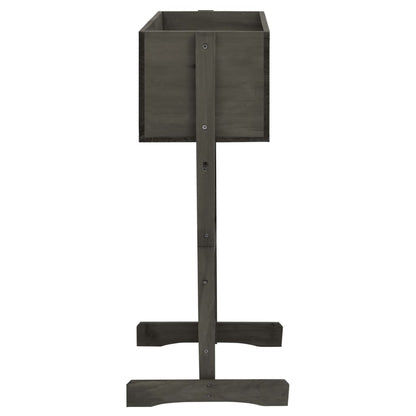 Garten-Spalier mit Blumenkasten Grau 45x30x74 cm Tannenholz