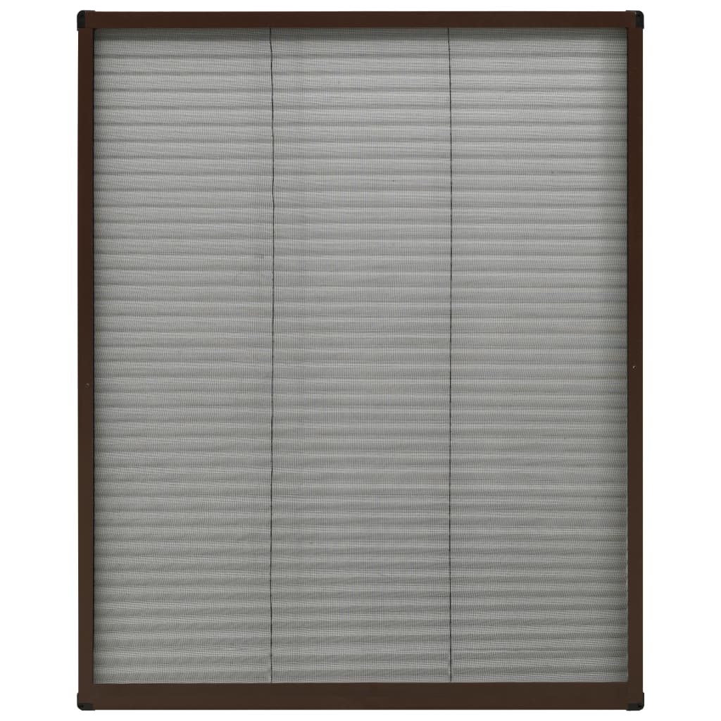Insektenschutz-Plissee für Fenster Aluminium Braun 60x80 cm