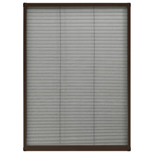 Insektenschutz-Plissee für Fenster Aluminium Braun 80x120 cm