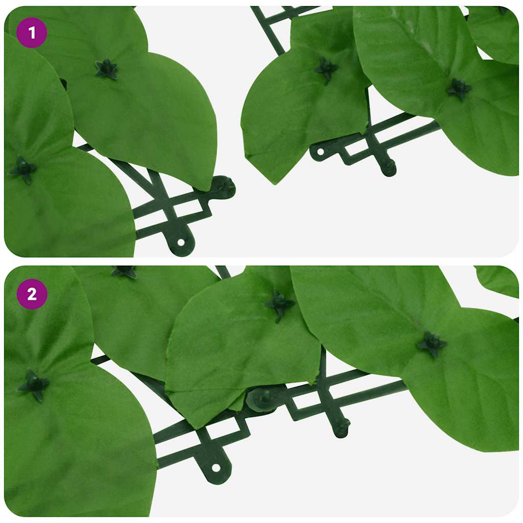 Balkon-Sichtschutz mit Grünen Blättern 400x75 cm