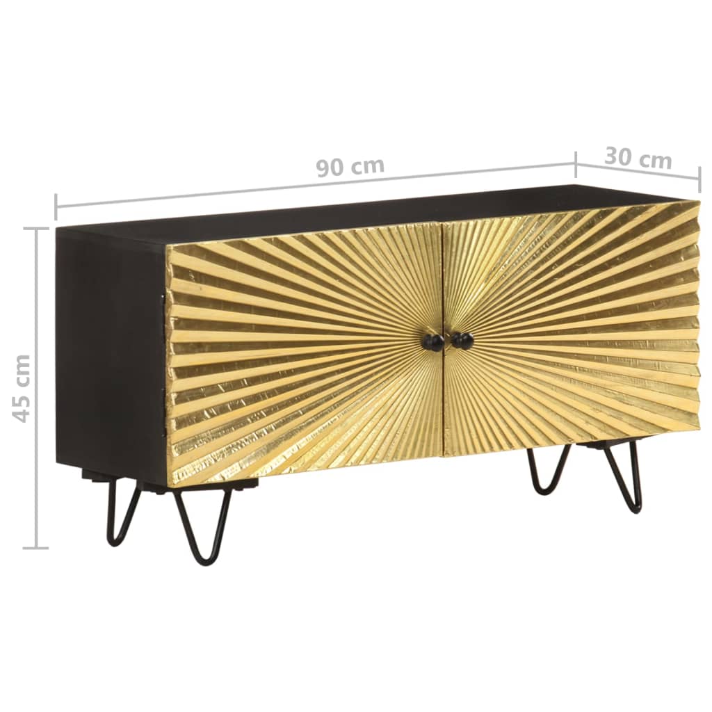 TV-Schrank 90x30x45 cm Mango Massivholz