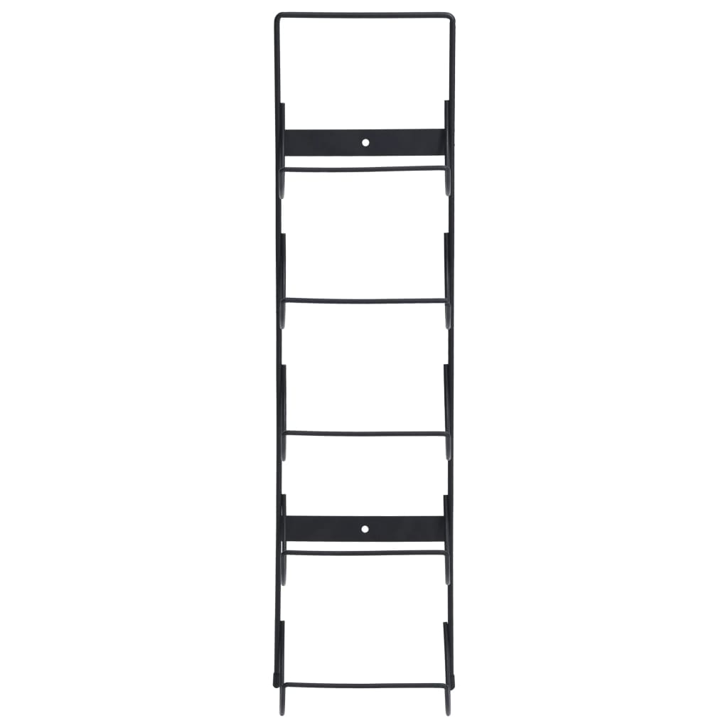 Wand-Weinregal für 5 Flaschen Schwarz Eisen