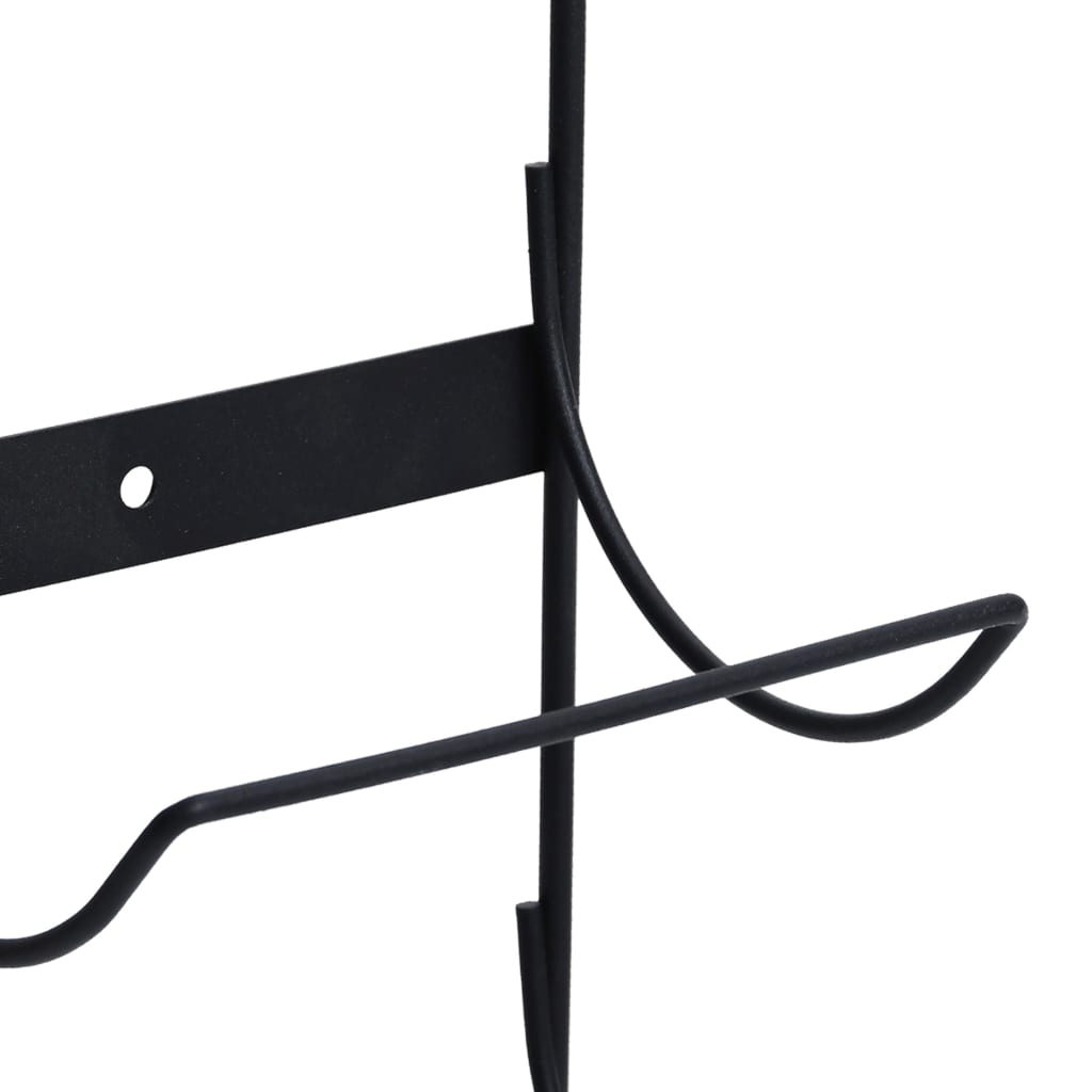 Wand-Weinregal für 5 Flaschen Schwarz Eisen