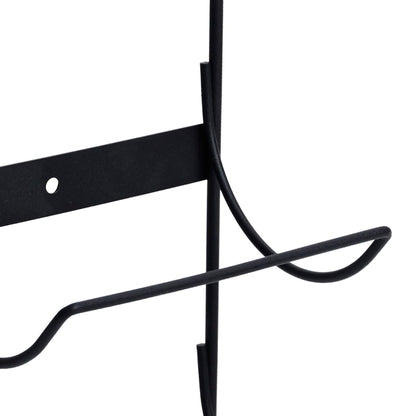 Wand-Weinregal für 5 Flaschen Schwarz Eisen