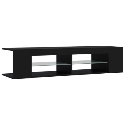 TV-Schrank mit LED-Leuchten Schwarz 135x39x30 cm