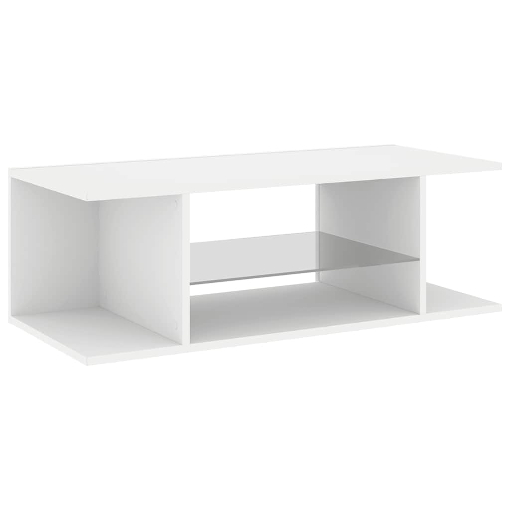 TV-Schrank mit LED-Leuchten Weiß 90x39x30 cm