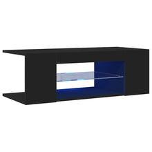 TV-Schrank mit LED-Leuchten Schwarz 90x39x30cm