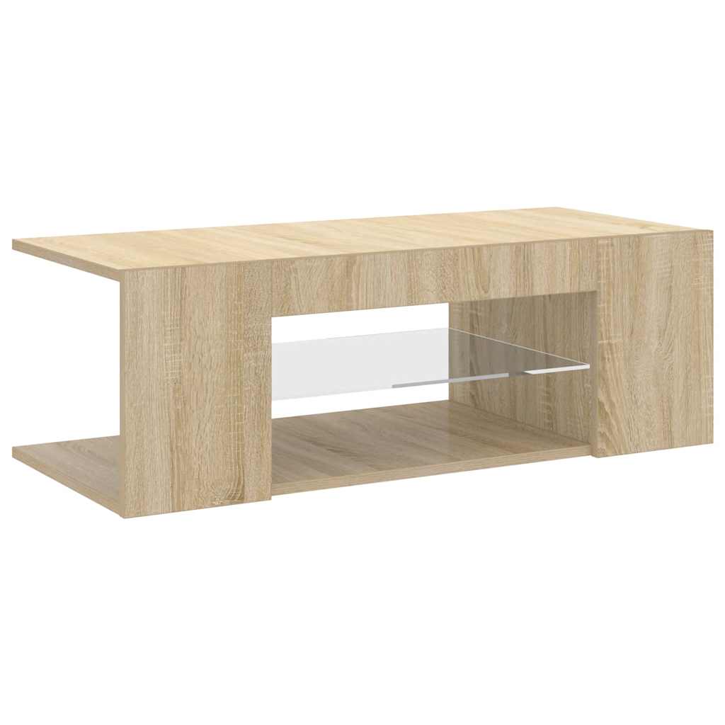 TV-Schrank mit LED-Leuchten Sonoma-Eiche 90x39x30cm