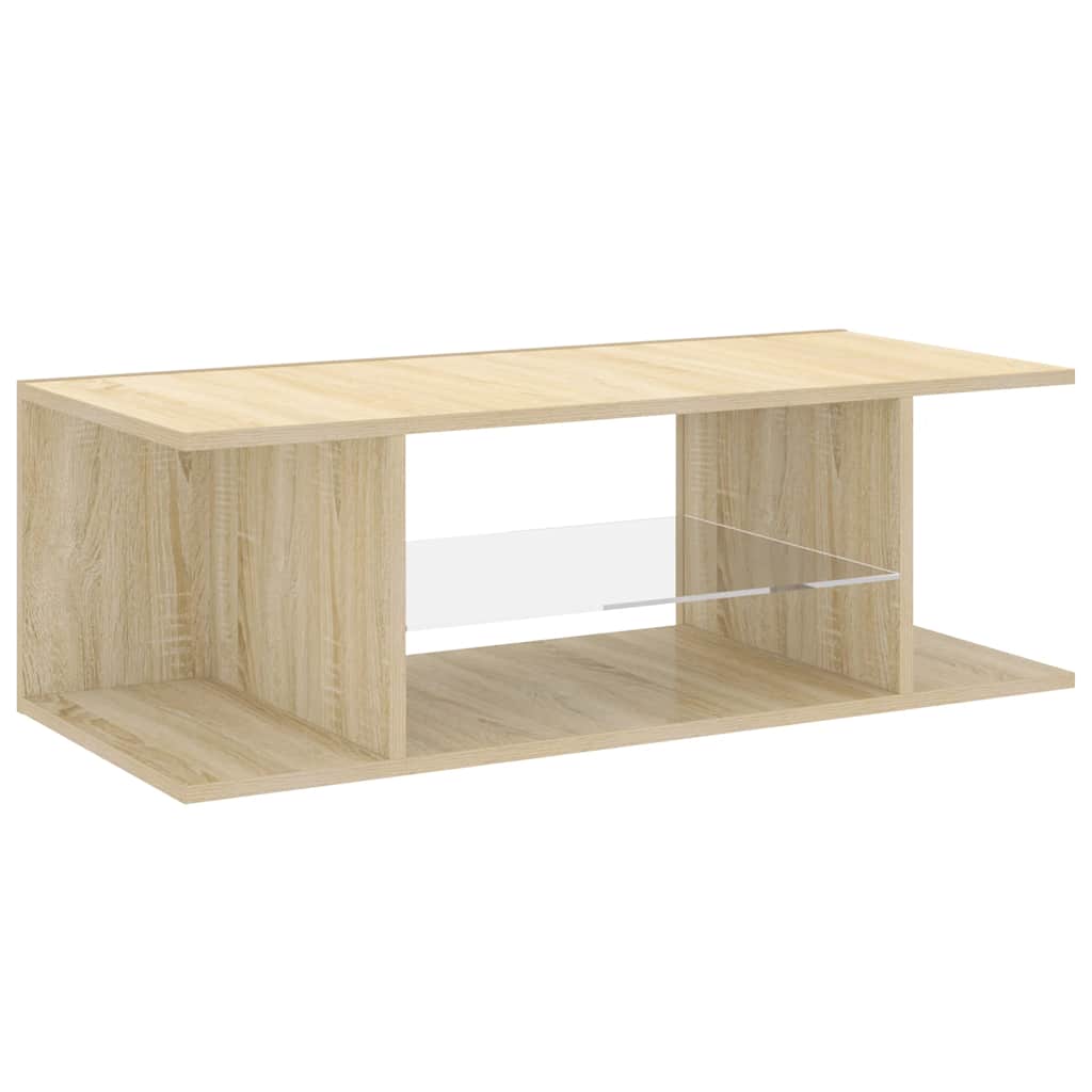 TV-Schrank mit LED-Leuchten Sonoma-Eiche 90x39x30cm