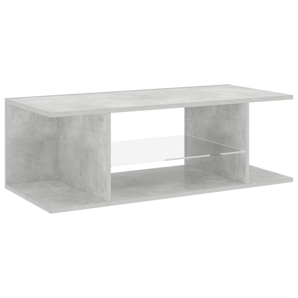 TV-Schrank mit LED-Leuchten Betongrau 90x39x30 cm