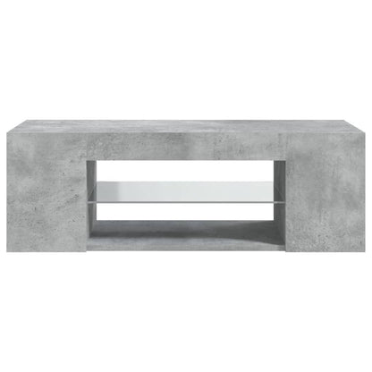 TV-Schrank mit LED-Leuchten Betongrau 90x39x30 cm