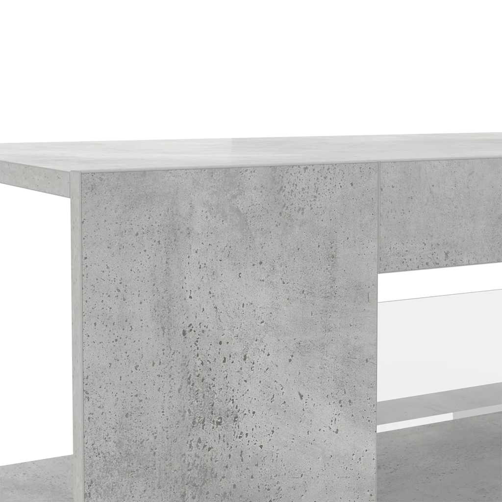 TV-Schrank mit LED-Leuchten Betongrau 90x39x30 cm