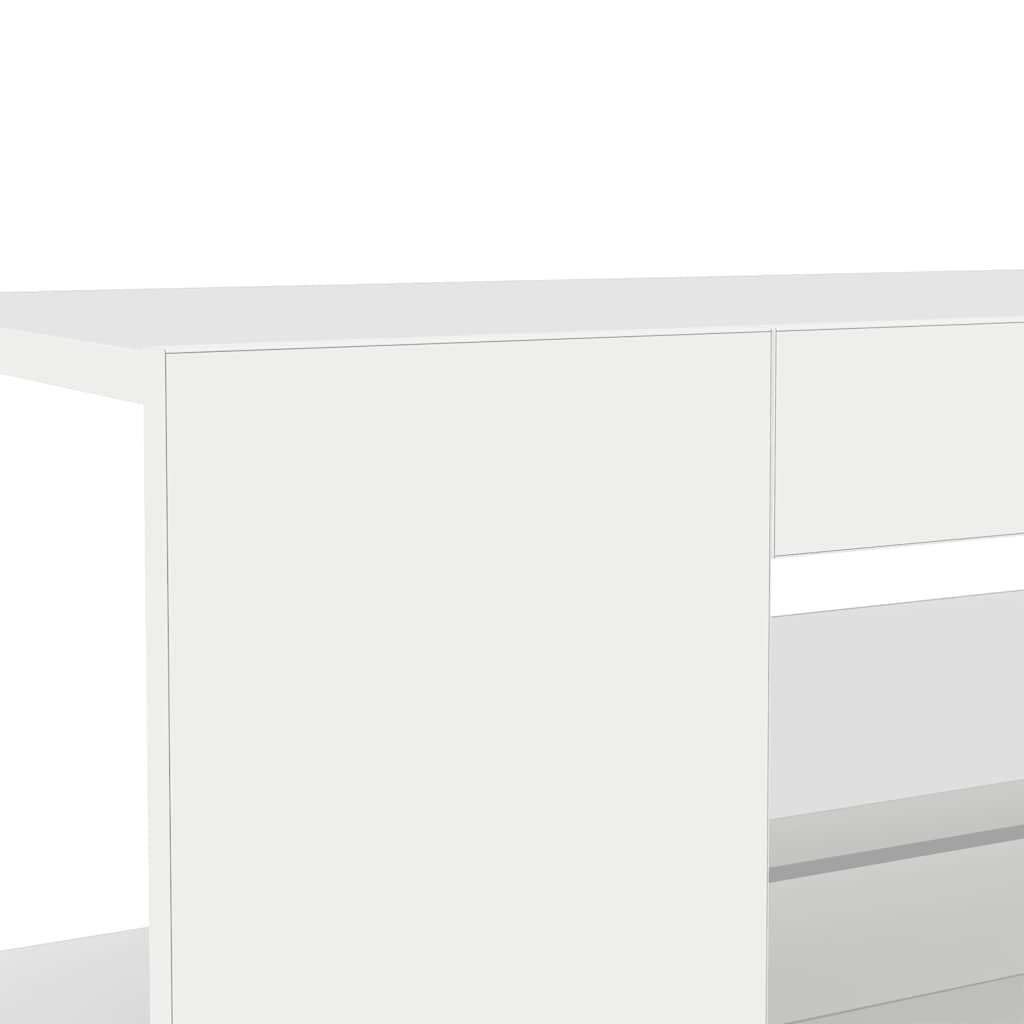 TV-Schrank mit LED-Leuchten Hochglanz-Weiß 90x39x30 cm