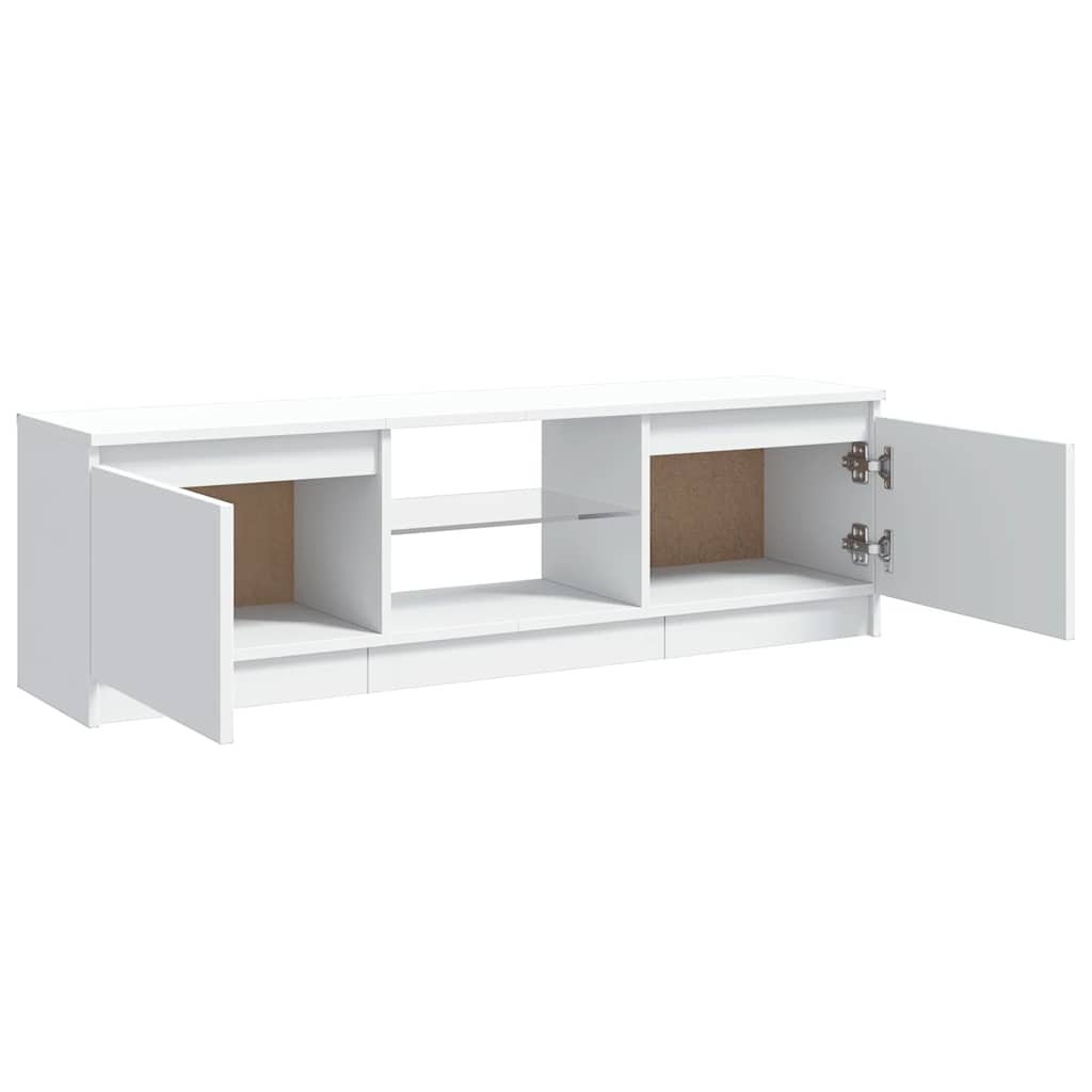 TV-Schrank mit LED-Leuchten Weiß 120x30x36 cm