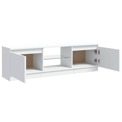 TV-Schrank mit LED-Leuchten Weiß 120x30x36 cm