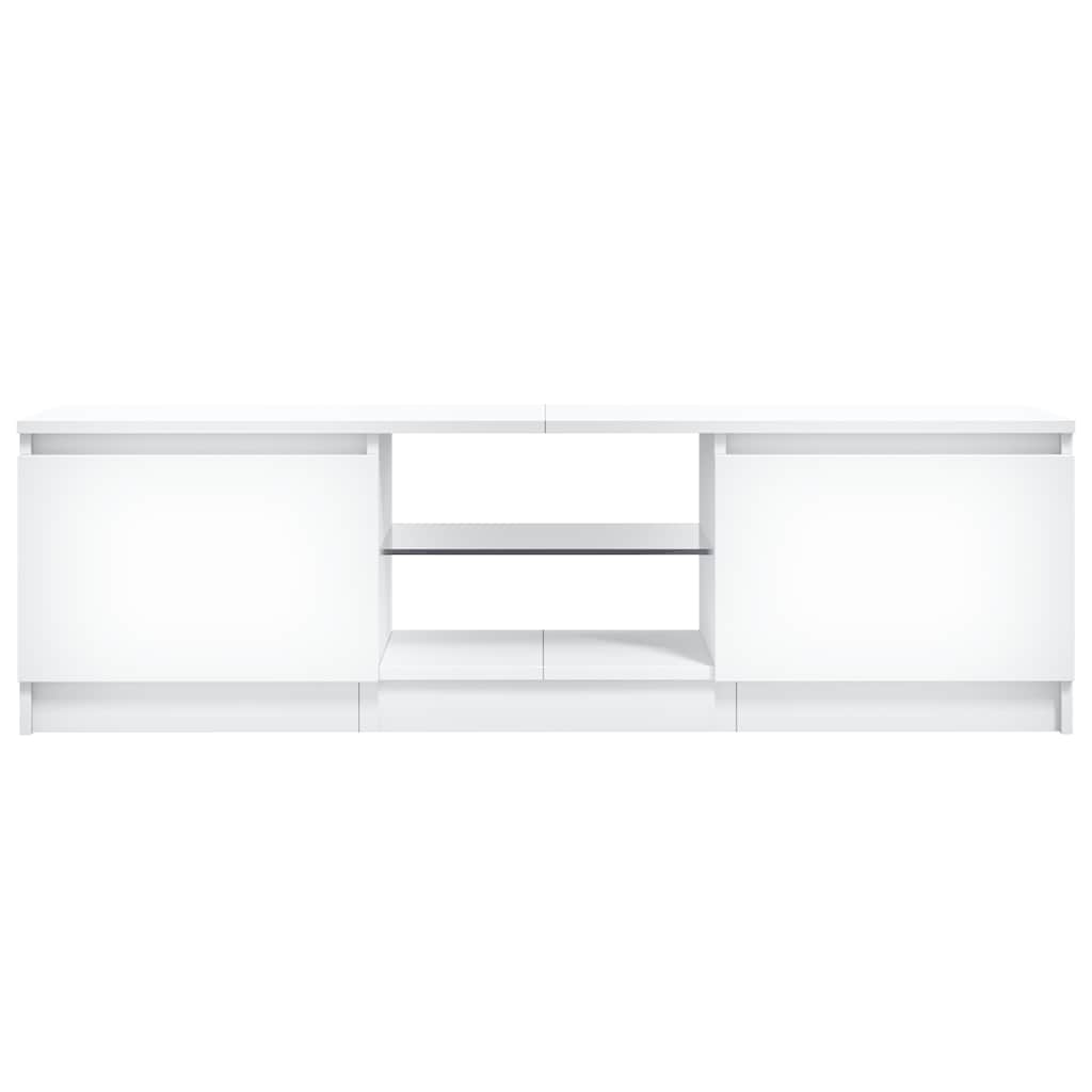 TV-Schrank mit LED-Leuchten Weiß 120x30x36 cm