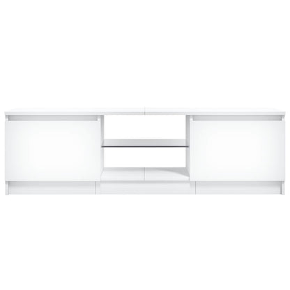 TV-Schrank mit LED-Leuchten Weiß 120x30x36 cm