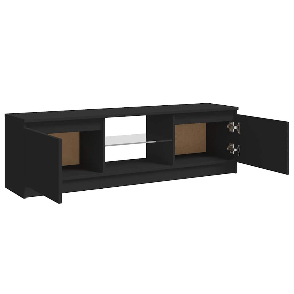 TV-Schrank mit LED-Leuchten Schwarz 120x30x36 cm