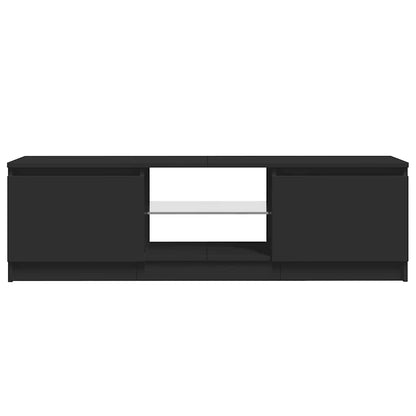 TV-Schrank mit LED-Leuchten Schwarz 120x30x36 cm