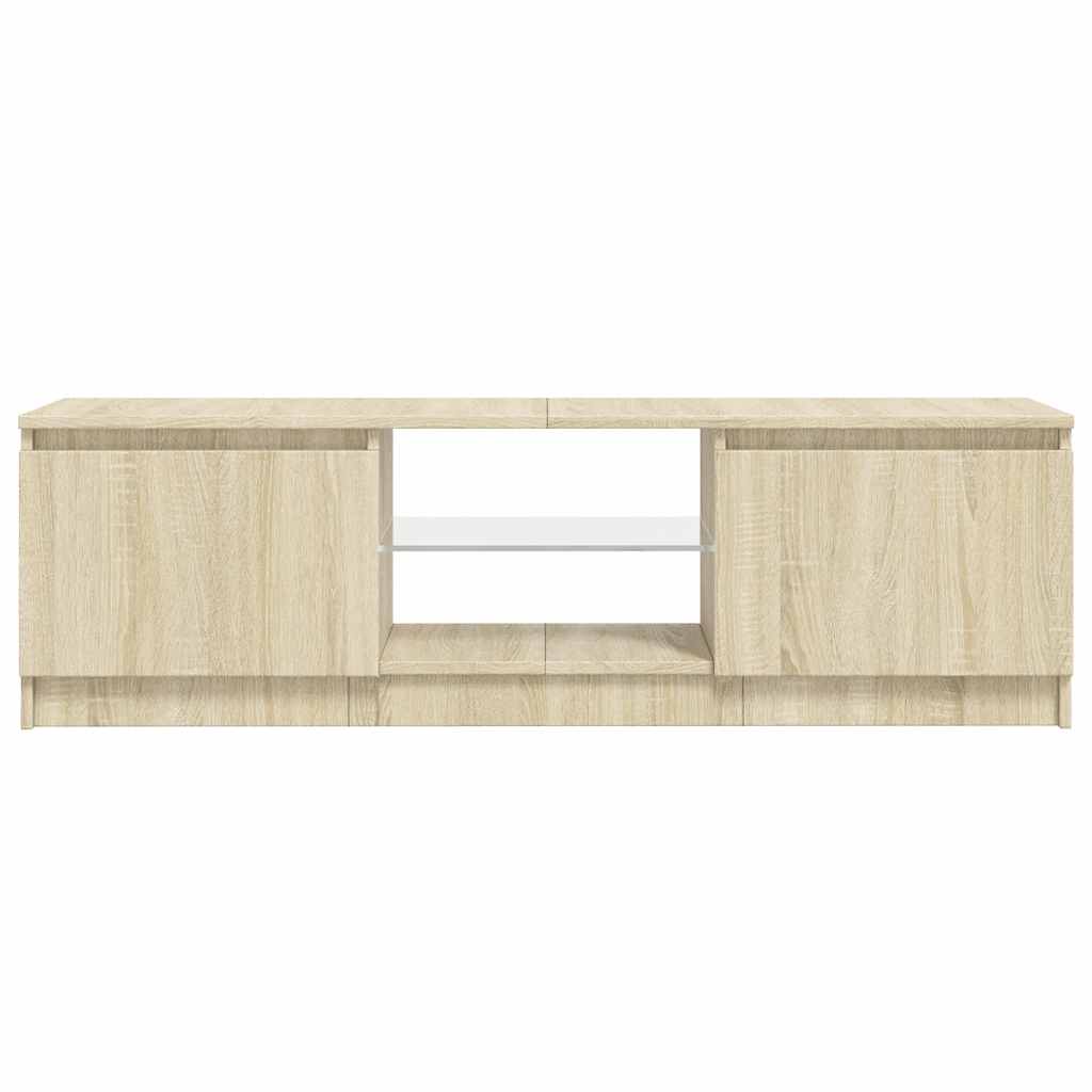TV-Schrank mit LED-Leuchten Sonoma-Eiche 120x30x36 cm