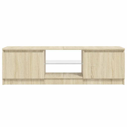 TV-Schrank mit LED-Leuchten Sonoma-Eiche 120x30x36 cm