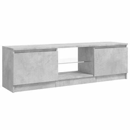 TV-Schrank mit LED-Leuchten Betongrau 120x30x36 cm