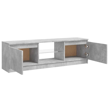 TV-Schrank mit LED-Leuchten Betongrau 120x30x36 cm