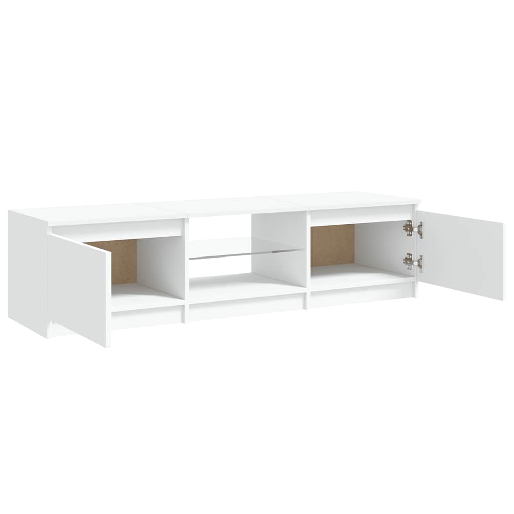 TV-Schrank mit LED-Leuchten Weiß 140x40x36 cm