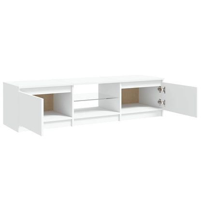 TV-Schrank mit LED-Leuchten Weiß 140x40x36 cm