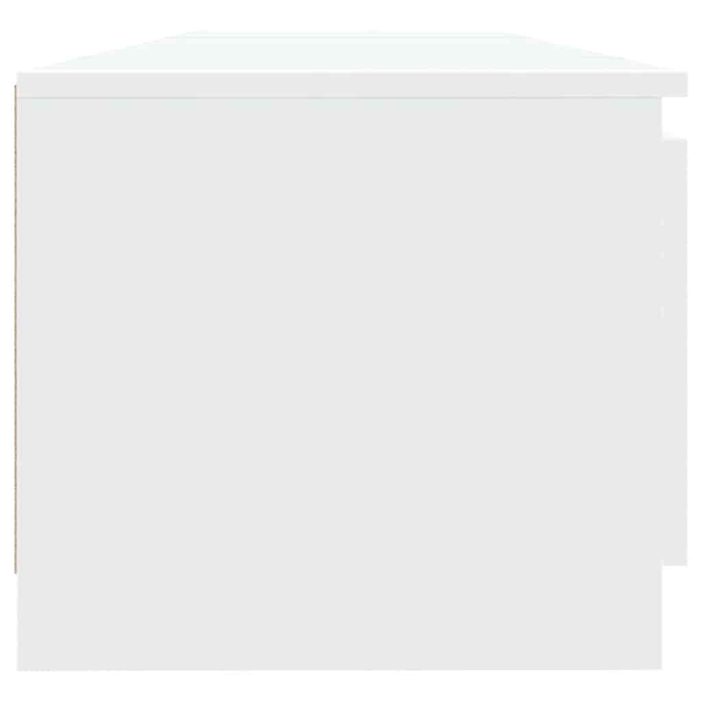 TV-Schrank mit LED-Leuchten Weiß 140x40x36 cm