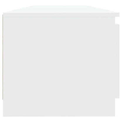 TV-Schrank mit LED-Leuchten Weiß 140x40x36 cm