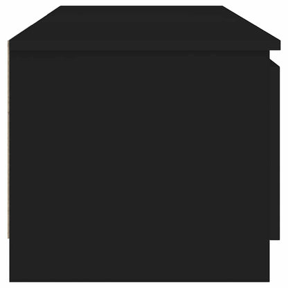 TV-Schrank mit LED-Leuchten Schwarz 140x40x36 cm