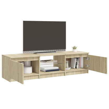 TV-Schrank mit LED-Leuchten Sonoma-Eiche 140x40x36 cm