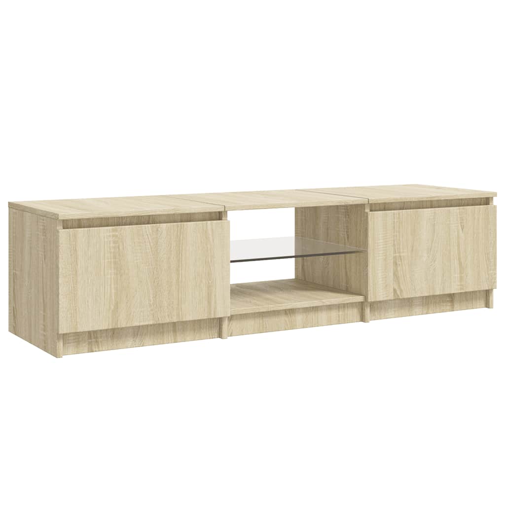 TV-Schrank mit LED-Leuchten Sonoma-Eiche 140x40x36 cm