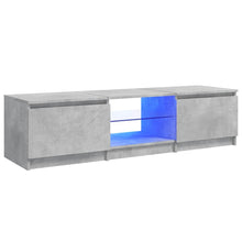 TV-Schrank mit LED-Leuchten Betongrau 140x40x36 cm