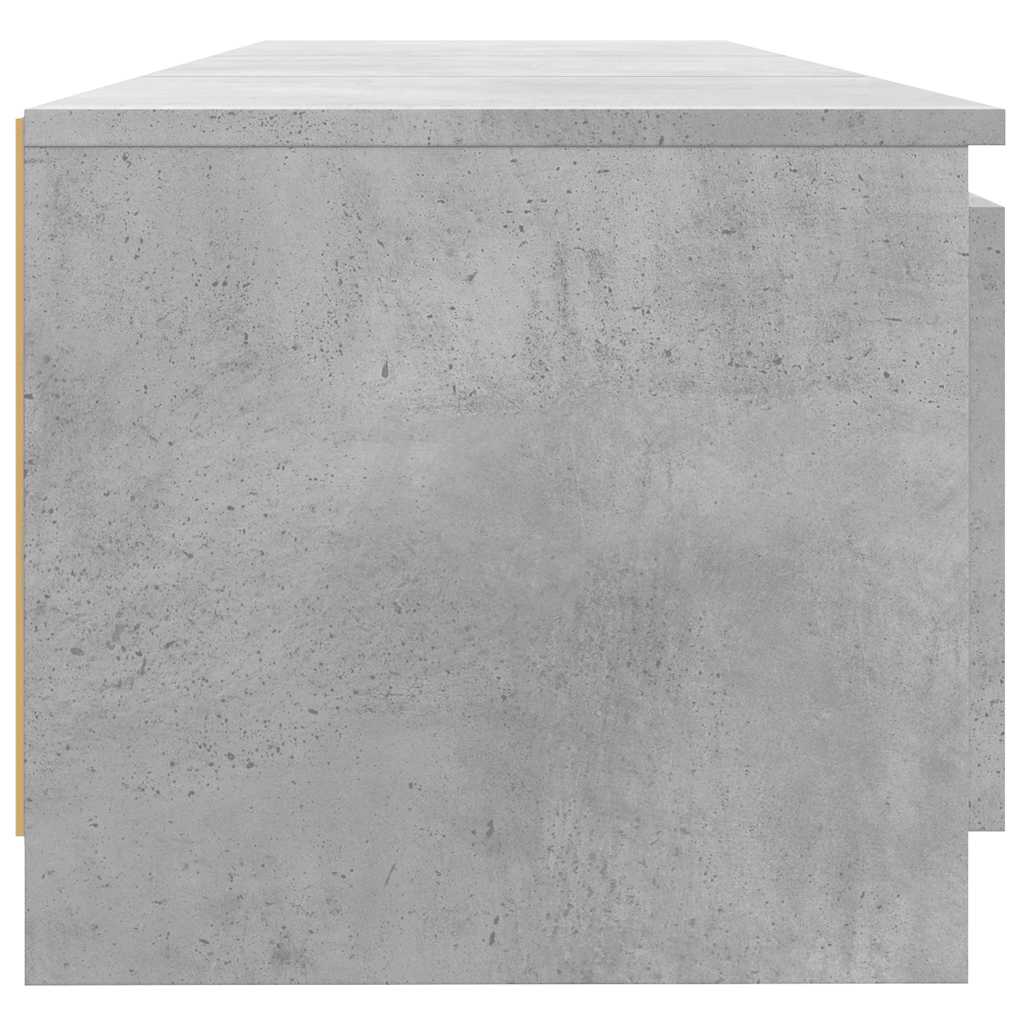 TV-Schrank mit LED-Leuchten Betongrau 140x40x36 cm